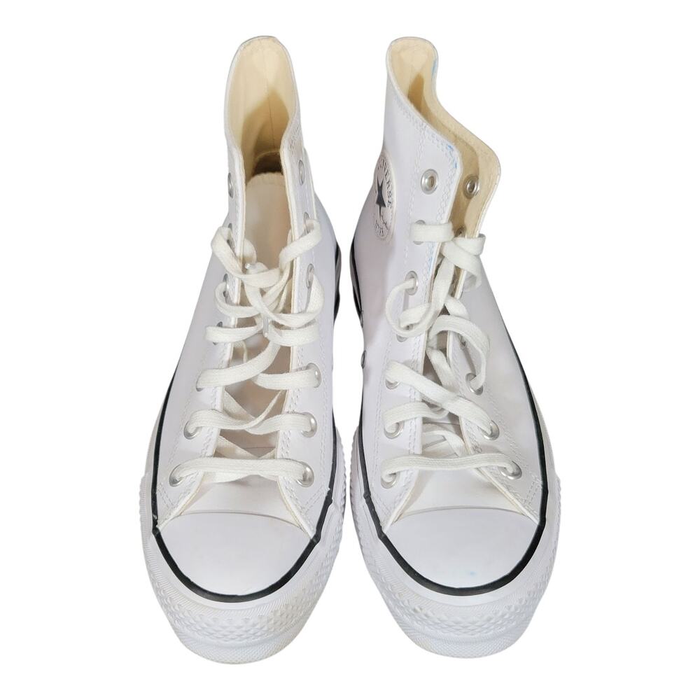 Converse All Star Chuck Taylor Platform High Top Leather Sneakers Women's 7.5 US - Picture 2 of 14